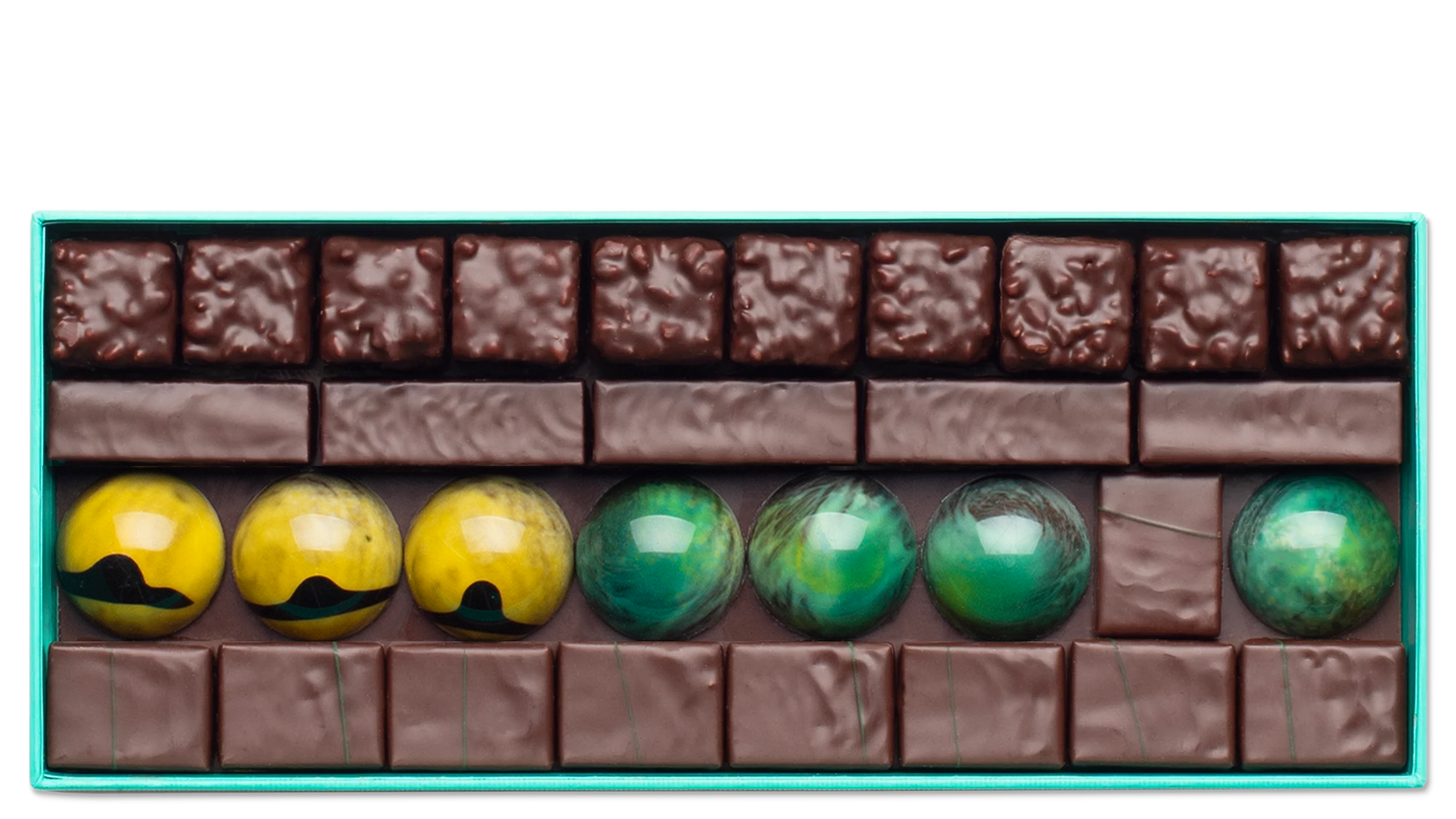 Boîte d’assortiment de chocolats signature par le chocolatier Patrick Roger