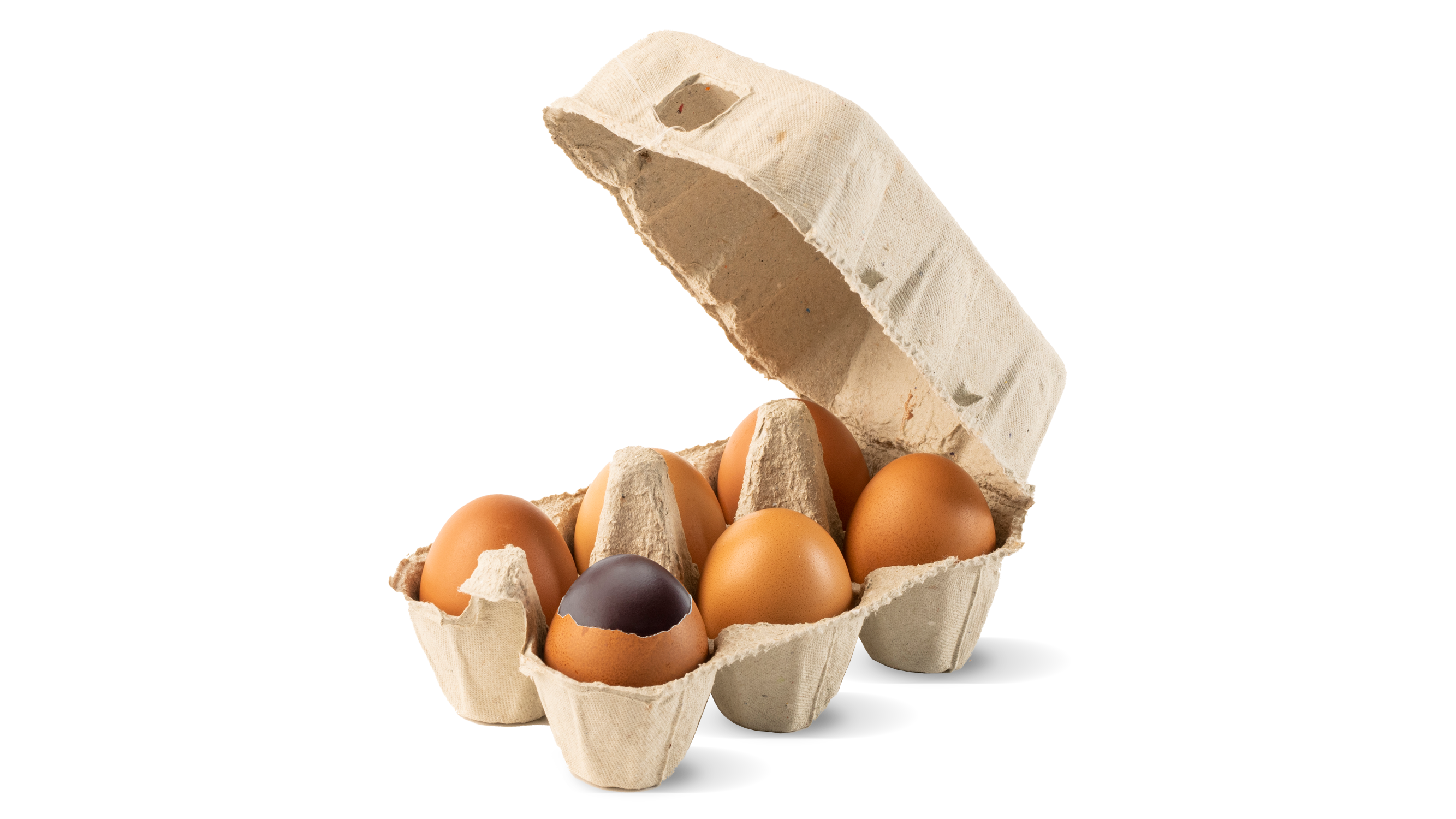 Praline shell eggs