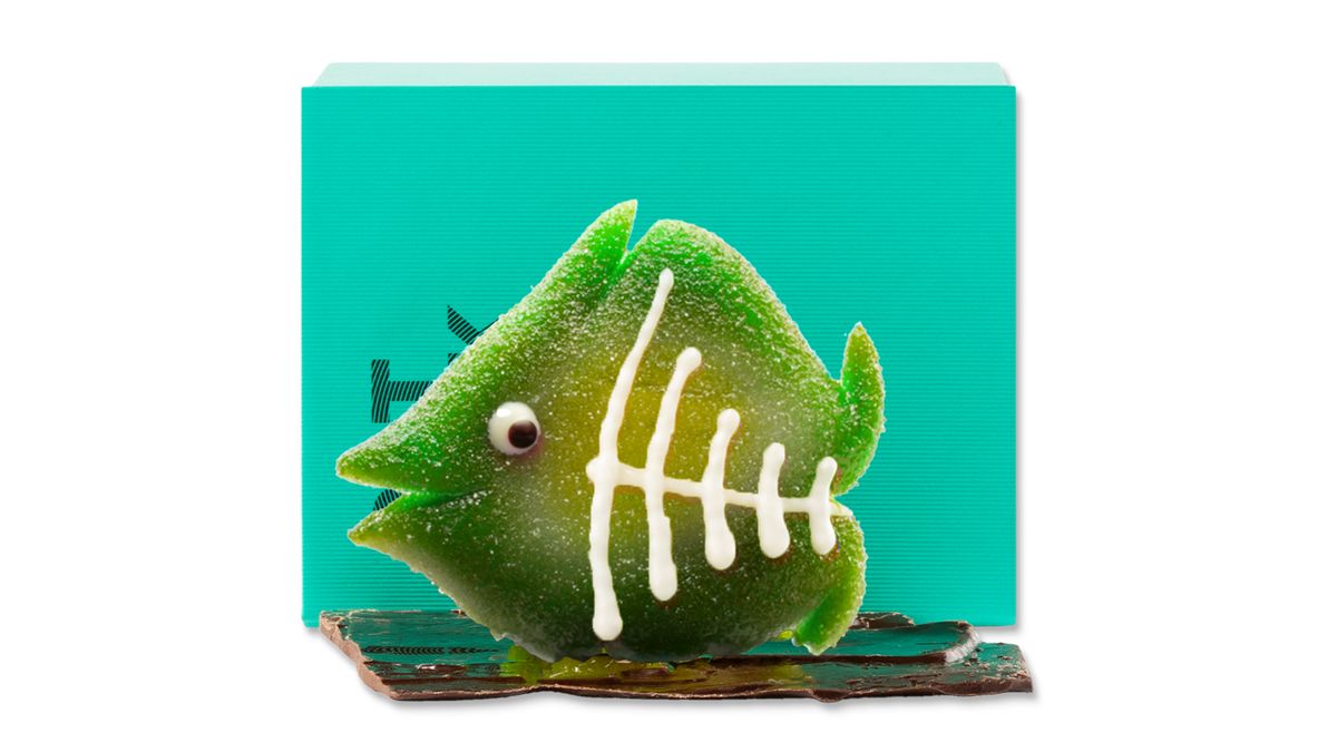 Fish made of marzipan